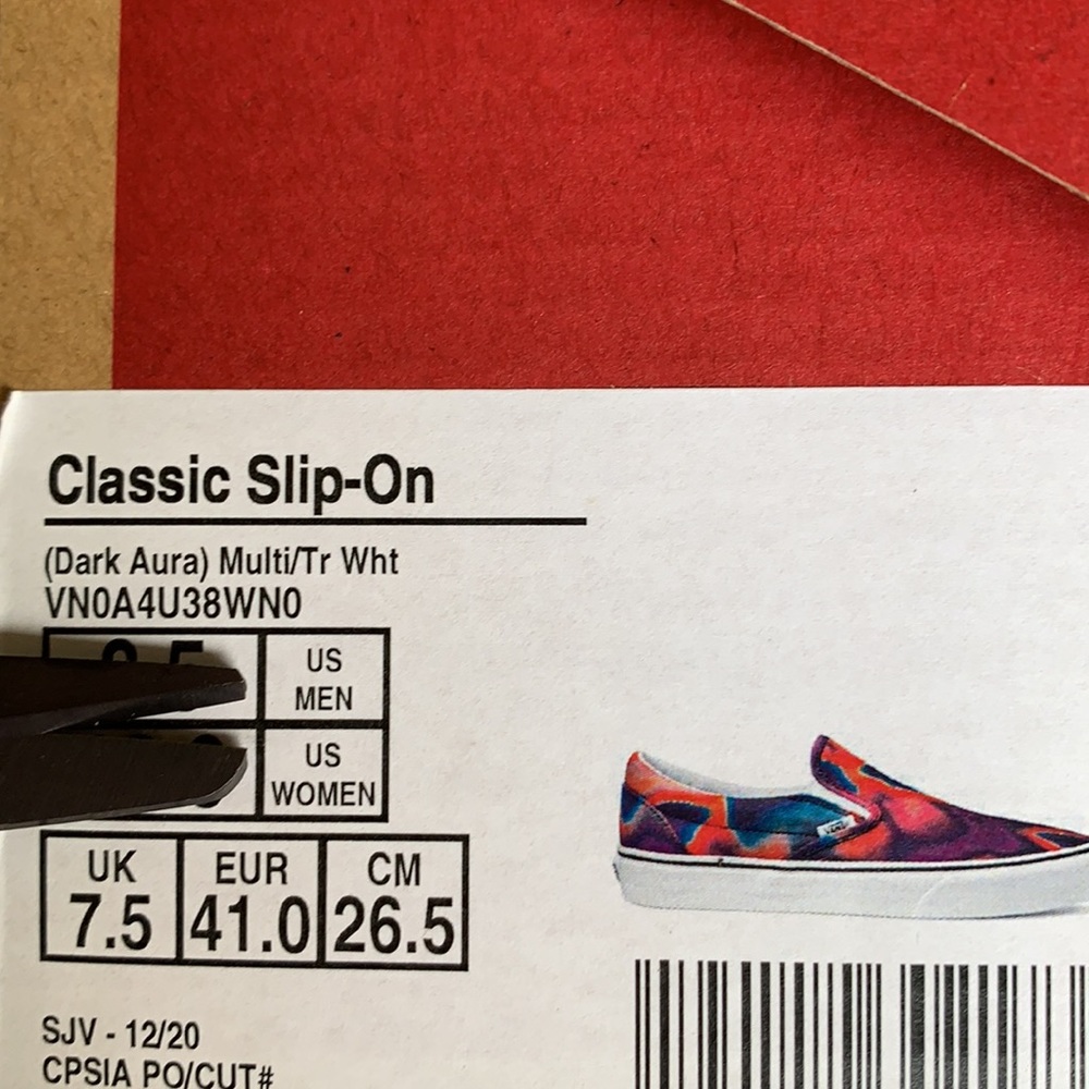 VANS CLASSIC SLIP ON DARK AURA MULTI/TRUE WHITE WM - Picture 16 of 16